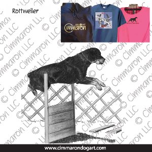 rot010t - Rottweiler Jump Sketch Shirts