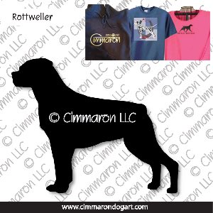 rot002t - Rottweiler Standing Shirts