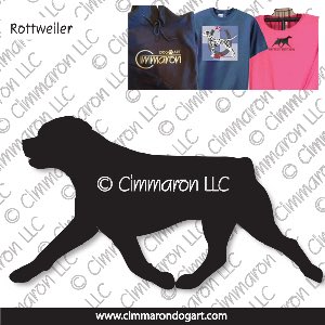 rot004t - Rottweiler Trotting Shirts