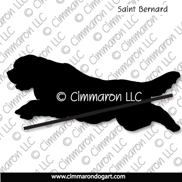 saint005d - Saint Bernard Jumping Decal