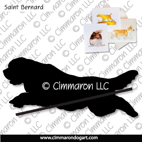 saint005n - Saint Bernard Jumping Note Cards