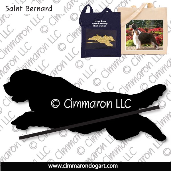 saint005tote - Saint Bernard Jumping Tote Bag