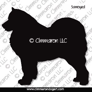 sammy002d - Samoyed Standing Decal