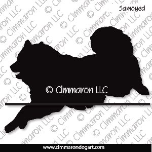 sammy005d - Samoyed Jumping Decal