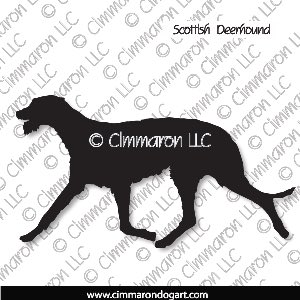 sdeer003d - Scottish Deerhound Gaiting Decal