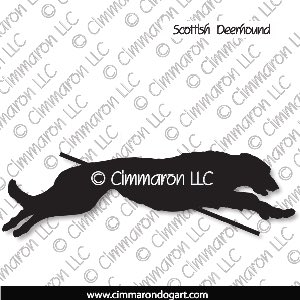 sdeer005d - Scottish Deerhound Jumping Decal