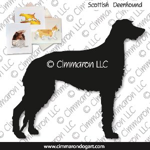 sdeer002n - Scottish Deerhound Profile Note Cards