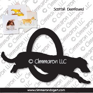 sdeer004n - Scottish Deerhound Agility Note Cards