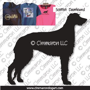 sdeer002t - Scottish Deerhound Standing Custom Shirts