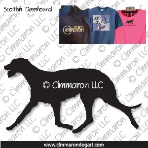 sdeer003t - Scottish Deerhound Gaiting Custom Shirts