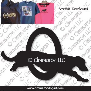 sdeer004t - Scottish Deerhound Agility Custom Shirts