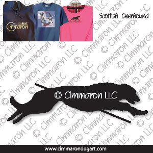 sdeer005t - Scottish Deerhound jumping Custom Shirts
