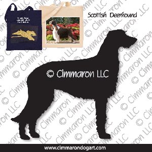 sdeer001tote - Scottish Deerhound Tote Bag