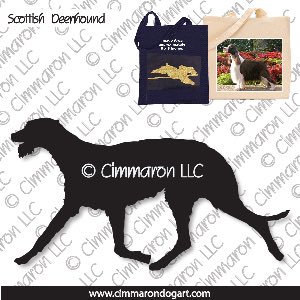 sdeer003tote - Scottish Deerhound Gaiting Tote Bag