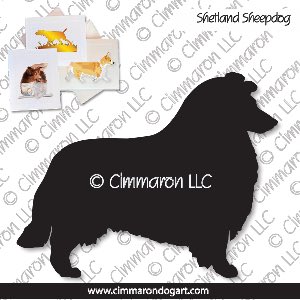 sheltie001n - Shetland Sheepdog Note Cards