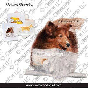 sheltie007n - Shetland Sheepdog Agility Color Note Cards