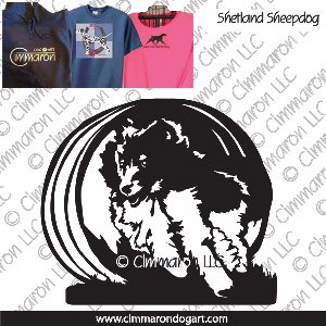 sheltie004t - Shetland Sheepdog Jumping Custom Shirts