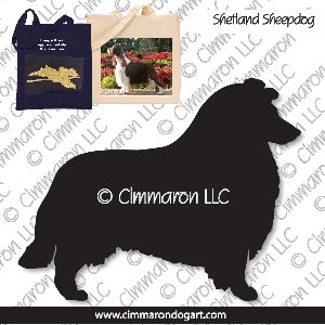 sheltie001tote - Shetland Sheepdog Tote Bag