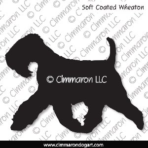 sc-wheaten003d - Soft Coated Wheaten Terrier Gaiting Decal