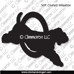 sc-wheaten004d - Soft Coated Wheaten Terrier Agility Decal