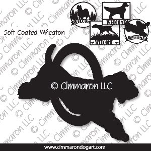 sc-wheaten004s - Soft Coated Wheaten Terrier Agility House and Welcome Signs