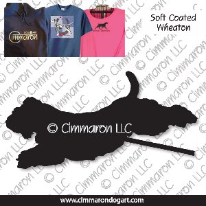 sc-wheaten005t - Soft Coated Wheaten Terrier Jumping Custom Shirts