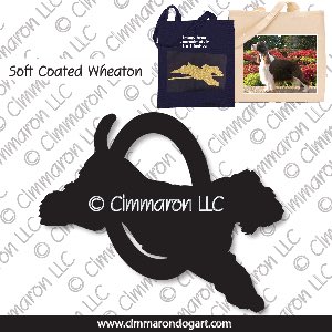 sc-wheaten004tote - Soft Coated Wheaten Terrier Agility Tote Bag