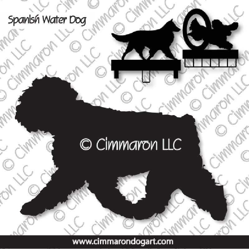 sp-water002ls - Spanish Water Dog Gaiting MACH Bars-Rosette Bars