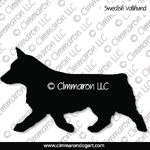 sw-vallbob002d - Swedish Vallhund Bob Tail Gaiting Decal