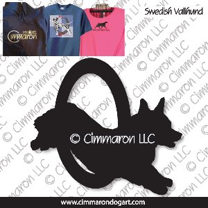 sw-vallbob003t - Swedish Vallhund  Bob Tailed Agility Custom Shirts