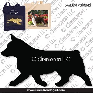 sw-vall006tote - Swedish Vallhund Bob Tail Gaiting Tote Bag