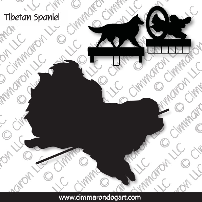 tib-sp004ls - Tibetan Spaniel Jumping MACH Bars-Rosette Bars