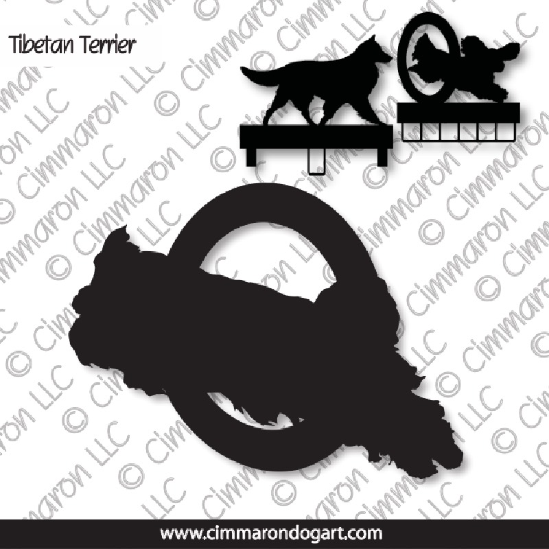 tib-ter003ls - Tibetan Terrier Agility MACH Bars-Rosette Bars