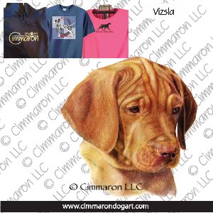 vizsla014t - Vizsla Pup Drawing Shirts