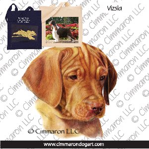 vizsla014tote - Vizsla Pup Drawing Tote Bags
