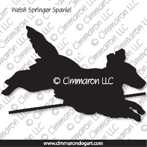 welsh-ss014d - Welsh Springer Spaniel (tail) Agility Line Decal