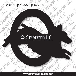 welsh-ss004d - Welsh Springer Spaniel Agility Decal