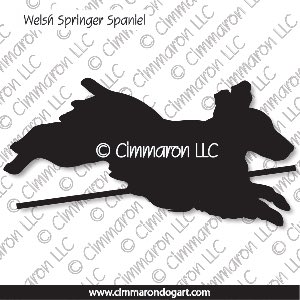 welsh-ss006d - Welsh Springer Spaniel Agility Line Decal