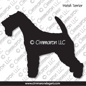 welsh-ter002d - Welsh Terrier Standing Decal