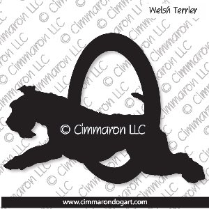 welsh-ter004d - Welsh Terrier Agility Decal