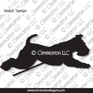 welsh-ter005d - Welsh Terrier Jumping Decal