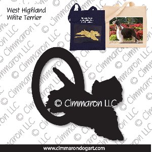 westhighland003tote - West Highland White Terrier Agility Tote Bag
