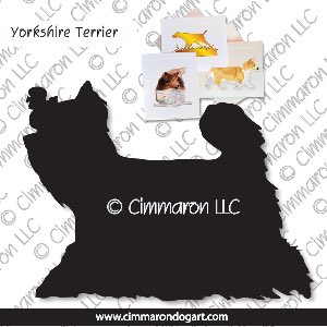 yorkie002n - Yorkshire Terrier Gaiting Note Cards