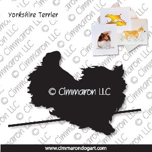 yorkie004n - Yorkshire Terrier Jumping Note Cards