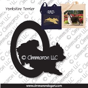 yorkie003tote - Yorkshire Terrier Agility Tote Bag